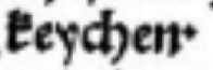 Abbildung eines Buchausschnitts, zeigt das Wort 'keychen' mit höher gestelltem Punkt dahinter