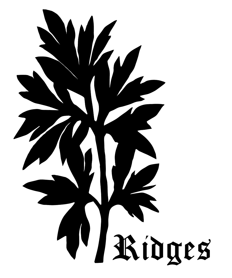 Logo von RIDGES mit einem schwarz-weißen Wermut-Blatt und dem Schriftzug Ridges